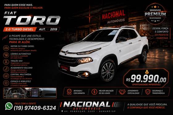 FIAT TORO 2.0 16V TURBO DIESEL VOLCANO 4WD AT9 FIAT TORO 2.0 16V TURBO DIESEL VOLCANO 4WD AT9
